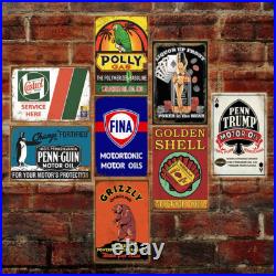 35 Pieces Reproduced Vintage Tin Signs, Gas Oil Retro Advert Antique Metal Signs 35 Pieces Reproduced Vintage Tin Signs, Gas Oil Retro Advert Antique Metal Signs