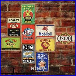 35 Pieces Reproduced Vintage Tin Signs, Gas Oil Retro Advert Antique Metal Signs 35 Pieces Reproduced Vintage Tin Signs, Gas Oil Retro Advert Antique Metal Signs