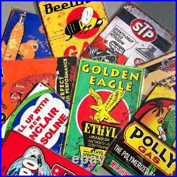35 Pieces Reproduced Vintage Tin Signs, Gas Oil Retro Advert Antique Metal Signs 35 Pieces Reproduced Vintage Tin Signs, Gas Oil Retro Advert Antique Metal Signs