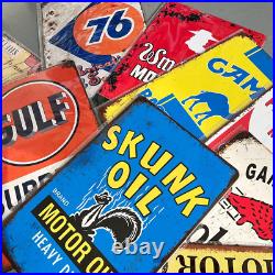 35 Pieces Reproduced Vintage Tin Signs, Gas Oil Retro Advert Antique Metal Signs 35 Pieces Reproduced Vintage Tin Signs, Gas Oil Retro Advert Antique Metal Signs