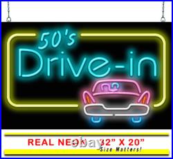 50's Drive In Neon Sign Jantec 32 x 20 Drive In Movie Show Retro Vintage 50's Drive In Neon Sign Jantec 32 x 20 Drive In Movie Show Retro Vintage