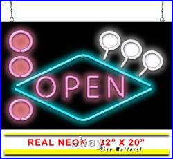 50's Open Neon Sign Jantec 32 x 20 Vintage Antique Diner Soda Fountain 50's Open Neon Sign Jantec 32 x 20 Vintage Antique Diner Soda Fountain