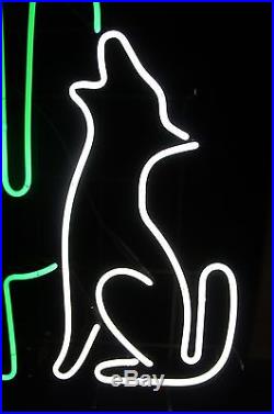 5 Ft Vtg Southwestern Neon Sign Coyote Wolf Howl Cactus Bar Hotel Light Arizona