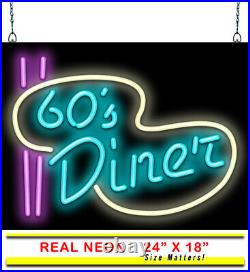 60's Diner Neon Sign Jantec 24 x 18 Retro 50's Vintage Soda Fountain Bar