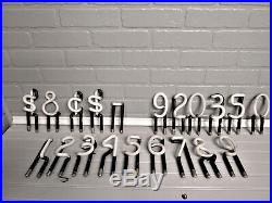 61-Vintage 1930's Neon Sign Letters Numbers Symbols Push In 4 Tall
