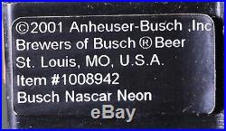 AUTHENTIC! Vintage BUSCH/Budweiser NASCAR NEON Beer Sign Made in USA