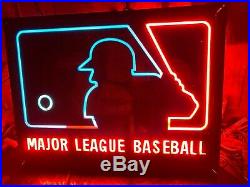AUTHENTIC Vintage MLB Major League Baseball Neon Sign Light Store Display Cubs