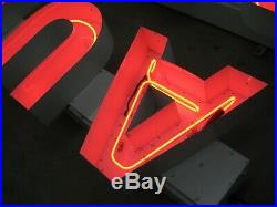 AUTO BODY Neon Sign, Vintage, Red, White Lettering, Switched