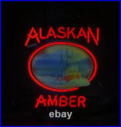 Alaskan Amber Glass Neon Light Sign Vintage Artwork Gift Shop Pub Sign 19