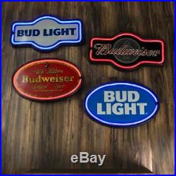 American Art Decor Vintage Ford Oval Shaped LED Light Up Sign Wall Decor for Man