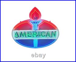 American Gasoline Gas 24x20 Neon Light Sign Lamp HD Vivid With Dimmer