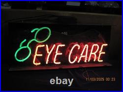 Antique EYE GLASSES OPTOMETRIST NEON TRADE SIGN LOT 2 WORKS
