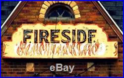 Antique Fireside Tap 3-D Neon Bar Sign from Fremont WI Old Vintage Original