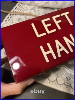 Antique Unusual Plastic Light Up Sign Left Hand Right Hand Medical Works Lost