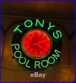 Antique/Vintage Neon Sign from Tony's Poolroom of Richmond, California