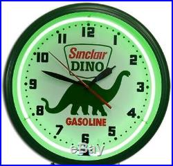 Antique Vintage Old Style NEON CLOCK 20 MADE USA NEW Sinclair Dino Gasoline