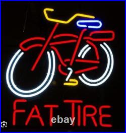 Authentic Vintage Brewery Fat Tire Beer Neon Sign With Dimmer c1993 Glass Tubing