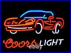 Auto Car Coors 17x14 Glass Wall Neon Sign Light Vintage Garage Craft