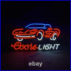 Auto Car Coors 17x14 Glass Wall Neon Sign Light Vintage Garage Craft