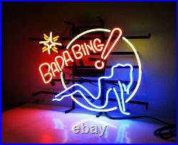 BADA BING Girl Display Open Game Room Bistro Vintage Neon Sign Wall Custom 18