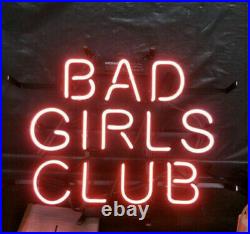 BAD GIRLS CLUB Pink Neon Sign Vintage Awesome Gift Neon Craft Display Real Glass