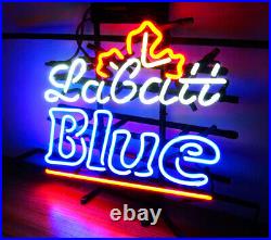 BLUE Beer Bar Pub Game Room Hand Made Real Glass Neon Sign Light Vintage Club