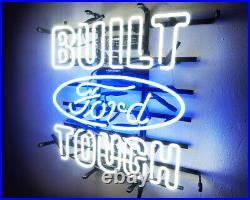 BUILT TOUGH Ford Artwork Decor Pub Boutique Vintage Custom Neon Sign