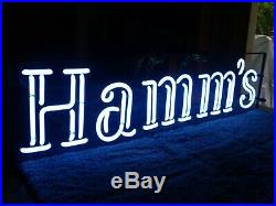 Beautiful Vintage & Very Rare Hamm's Beer Neon Bar Sign, Lights Up In Blue color