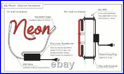 Beer White Vintage Style Neon Sign Light Bar Shop Wall Window 24x20