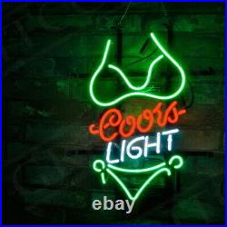 Bikini COORS Light Vintage Artwork NEON Sign Beer Drink Bar Room Wall Decor