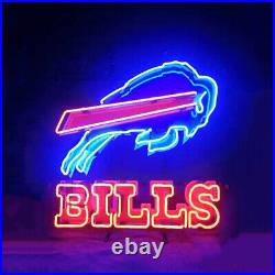 Bills Red Neon Sign Vintage Style Man Cave Bar Party Visual Wall Light 19x15