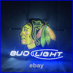 Blackhawks Hockey BVD Light Room Club Bar Acrylic Vintage Neon Light Sign 19