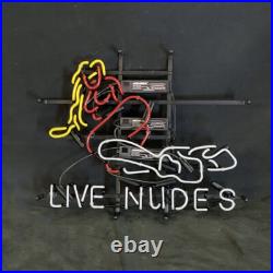 Blue Live Nude Gift 24X20 Neon Signs Gift Artwork Wall Vintage Bar Decor YU