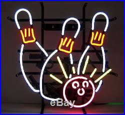 Bowling Strike neon sign Retro Bowlers Pin and balls lamp light Bowling Alley
