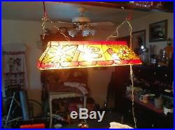 Brunswick Vintage Pool Table Light Billiards Lamp Cue Antique Stick Old Sign