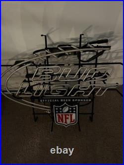 Bud Light Beer Official Beer Sponsor NFL Neon Sign Vintage 2000s