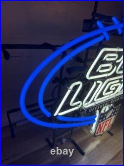 Bud Light Beer Official Beer Sponsor NFL Neon Sign Vintage 2000s