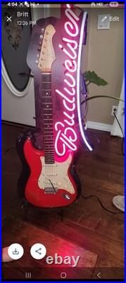 Budlight And RARE Vintage Budweiser Aria Guitar Neon Sign