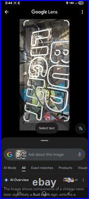 Budlight And RARE Vintage Budweiser Aria Guitar Neon Sign