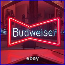 Budweiser 30 Bowtie Neon Sign Original 1992 Anheuser Busch Vintage