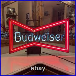 Budweiser 30 Bowtie Neon Sign Original 1992 Anheuser Busch Vintage