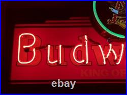Budweiser Beer Neon Light up Sign Eagle 30 bar Anheuser Busch Vintage Rare