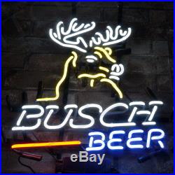 Busch Beer Bar Deer Sign Vintage Neon Light Boutique Workshop Home Wall Decor
