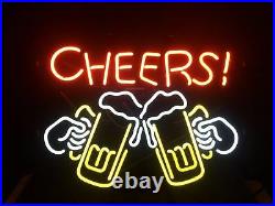 CHEERS Vintage Decor Gift Wall Neon Sign Beer Porcelain Boutique Store Custom