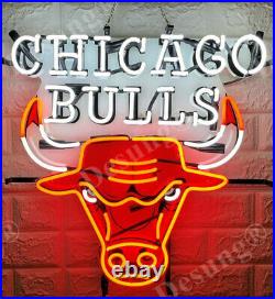 CHICAGO BULLS Vintage Neon Light Sign Beer Club Night Wall Sign 24