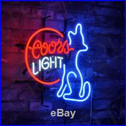 COORS Light Neon SIgn Doggy Light Beer Pub Club VIntage Patio Bistro Artwork