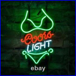 COORS Sexy Bikini Light Vintage Hot Girl Neon Light Sign Beer Bar Pub 17'