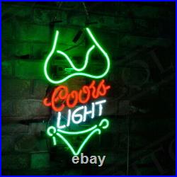 COORS Sexy Bikini Light Vintage Hot Girl Neon Light Sign Beer Bar Pub Decor LED