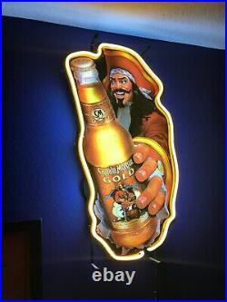 Captain Morgan Gold Neon Beer Bar Sign 30 Long Hanging Vintage