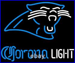 Carolina Panthers Corona Light 24x20 Neon Sign Handmade Real Glass Vintage Bar Carolina Panthers Corona Light 24x20 Neon Sign Handmade Real Glass Vintage Bar